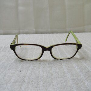 Youth Eye Glasses Girl Kids Brown Green Plastic Tortoise Shell Frames Unbranded